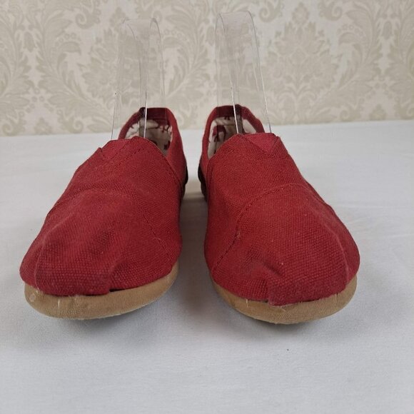 Toms Alpargata Red Heritage Canvas Shoe Size W6 Slip On Lightweight Casual - Picture 8 of 15